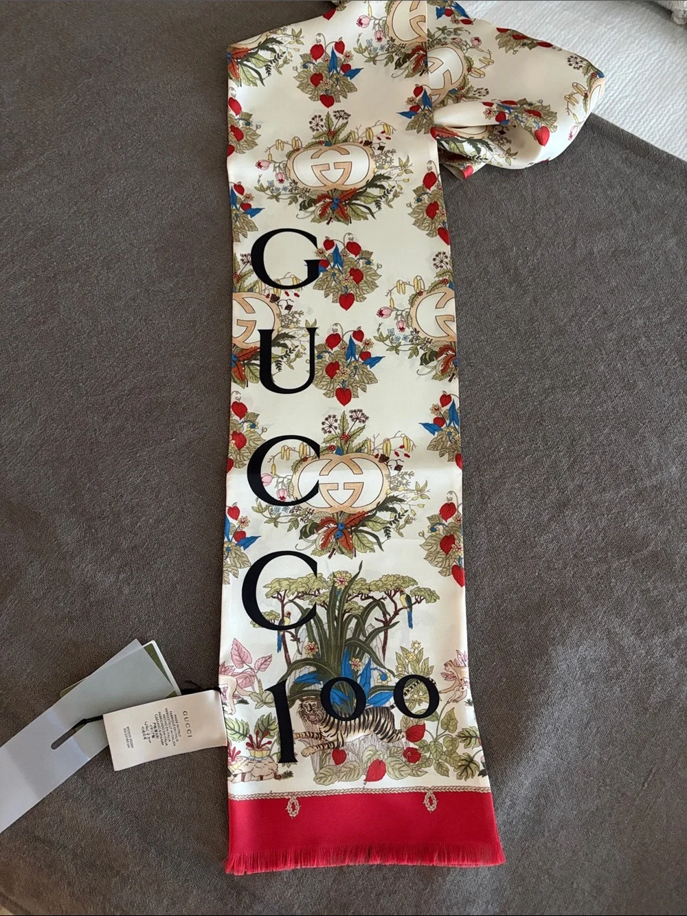 Gucci 100th Anniversary Silk Scarf